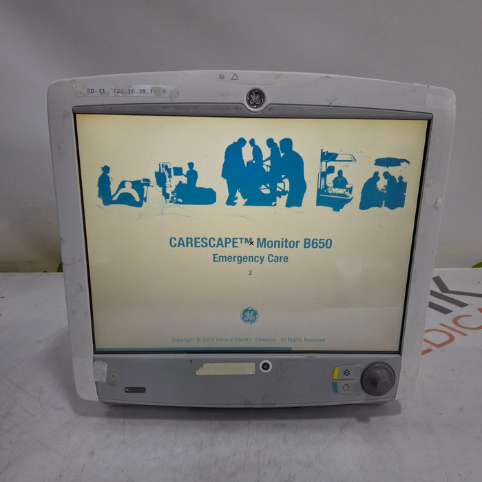GE Healthcare Carescape B650 Emergency Care Patient Monitor