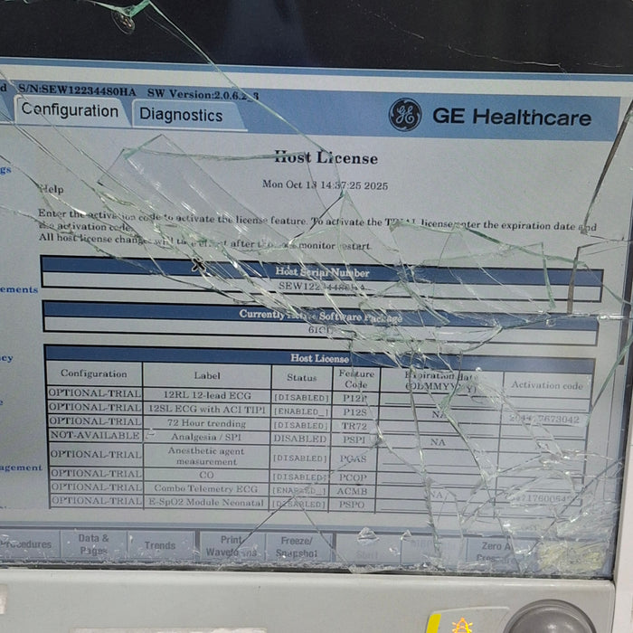 GE Healthcare Carescape B650 Critical Care Patient Monitor