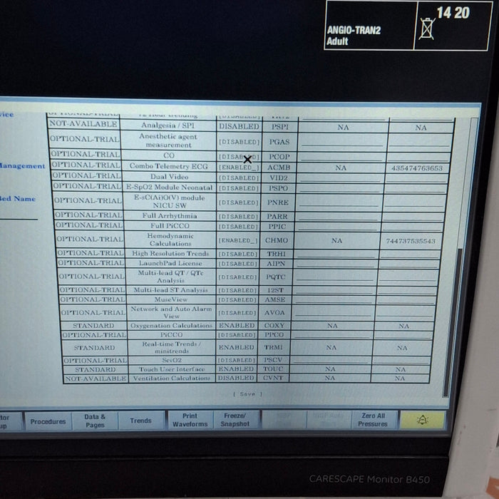 GE Healthcare Carescape B450 Critical Care Patient Monitor