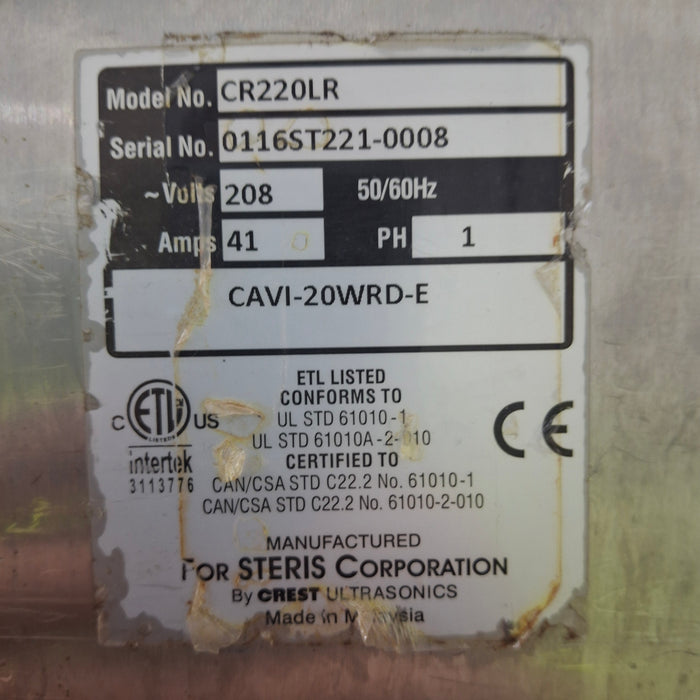Steris CaviWave CAVI-20WRD-E Ultrasonic System