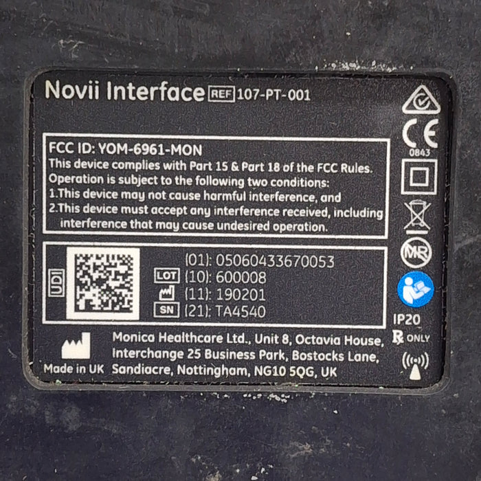 Monica Healthcare Limited 107-PT-001 Fetal Monitor