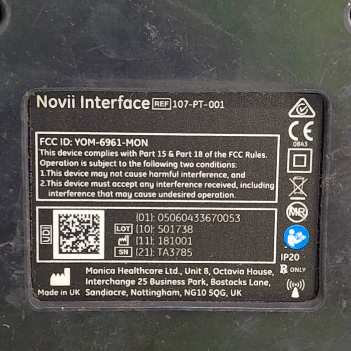 Monica Healthcare Limited 107-PT-001 Fetal Monitor