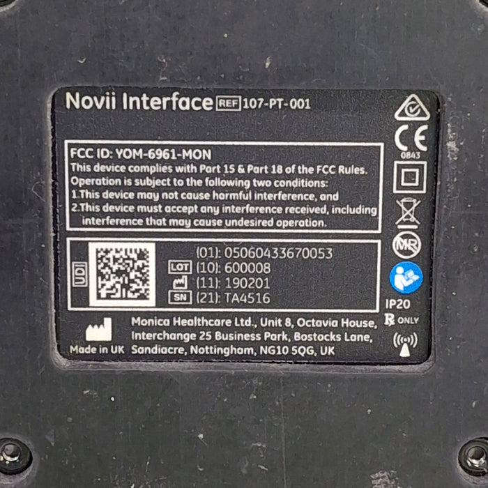 Monica Healthcare Limited 107-PT-001 Fetal Monitor