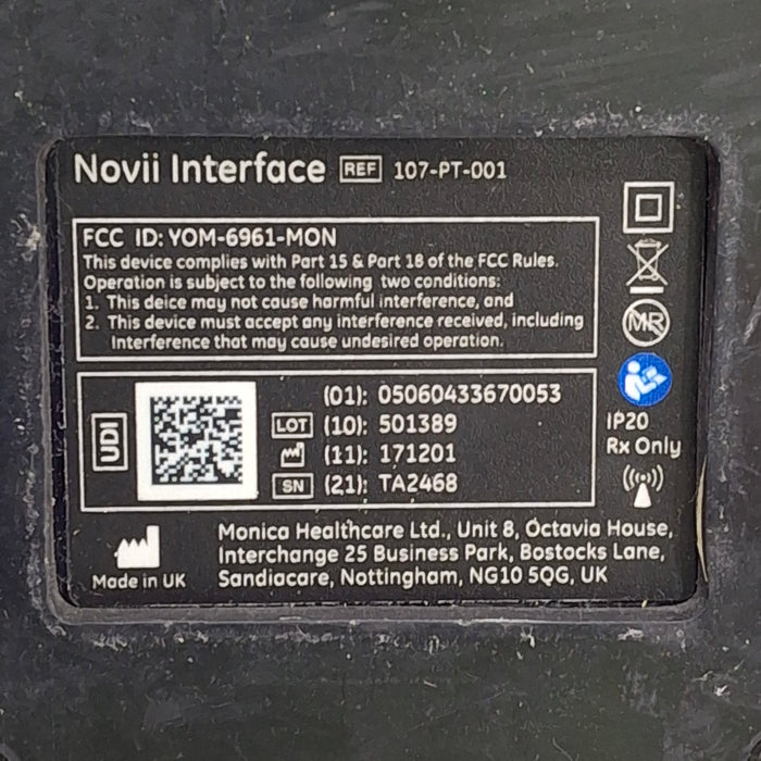 Monica Healthcare Limited 107-PT-001 Fetal Monitor