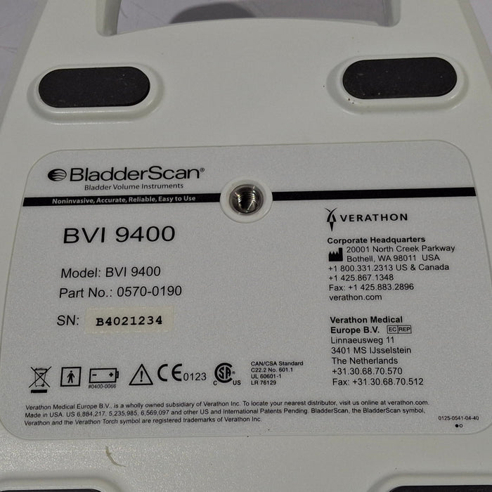 Verathon Medical, Inc BVI 9400 Bladderscan