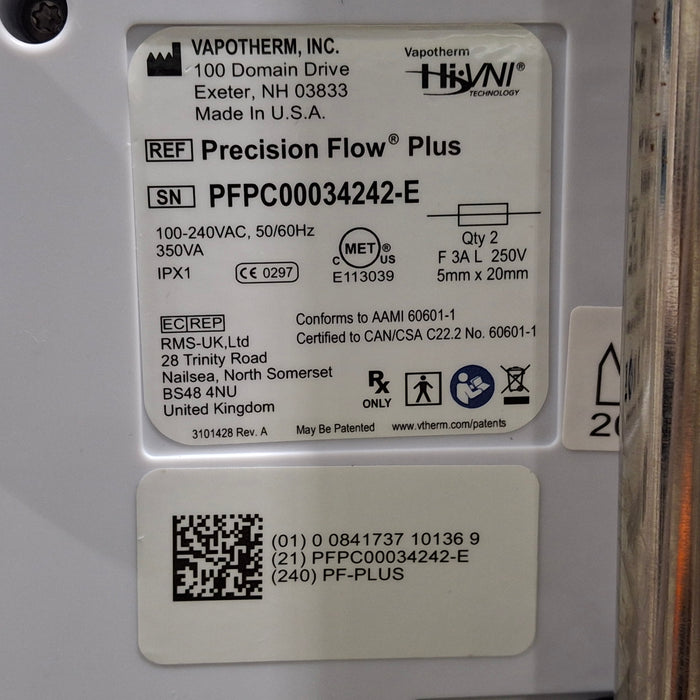 Vapotherm Precision Flow Plus Meter Humidifier