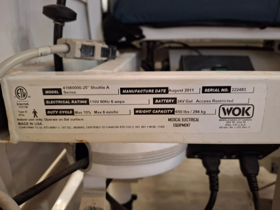 SizeWise 41060000-25" Shuttle A Series Stretcher Chair