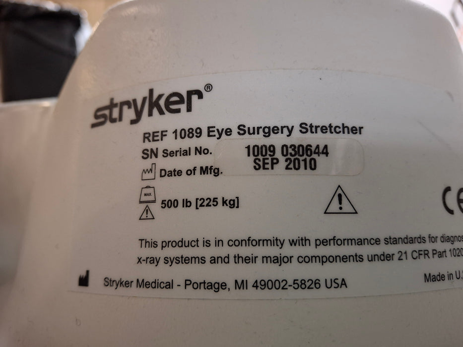 Stryker 1089 Eye Surgery Stretcher
