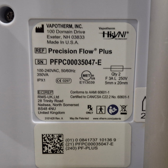 Vapotherm Precision Flow Plus Meter Humidifier
