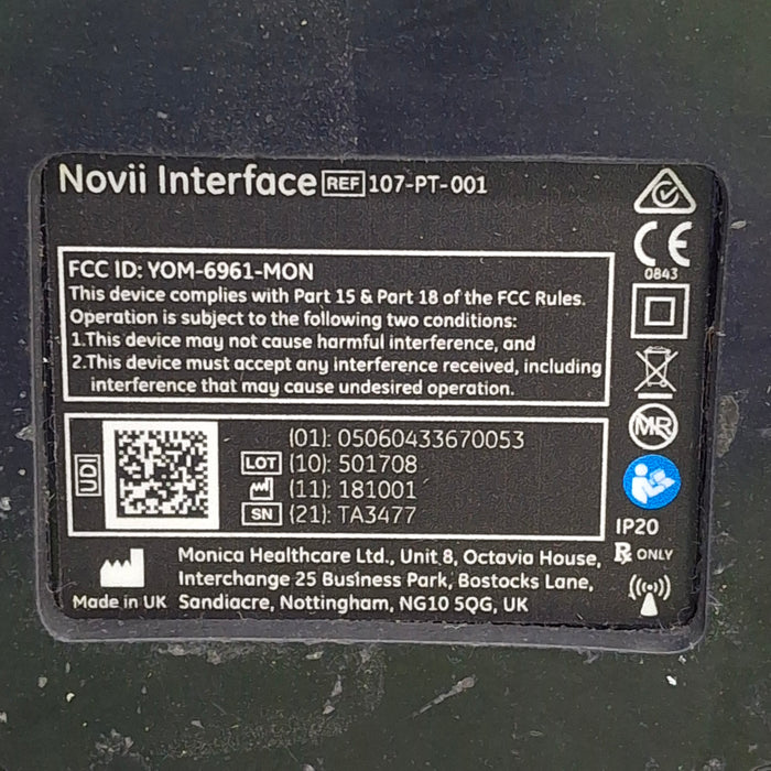 Monica Healthcare Limited 107-PT-001 Fetal Monitor