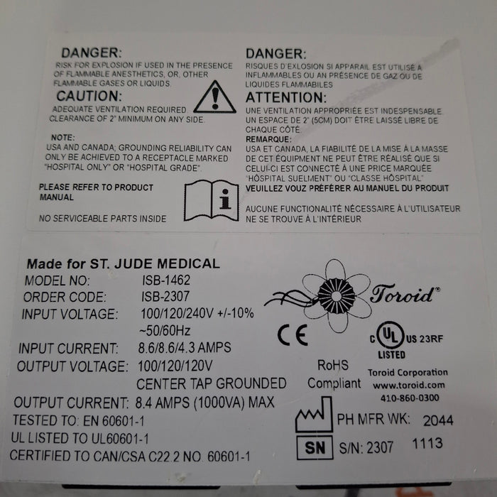 Toroid ISB-1462 Medical Grade Transformer