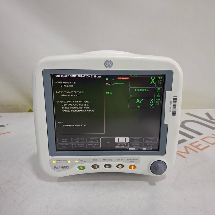 GE Healthcare Dash 4000 - GE/Nellcor SpO2 Patient Monitor