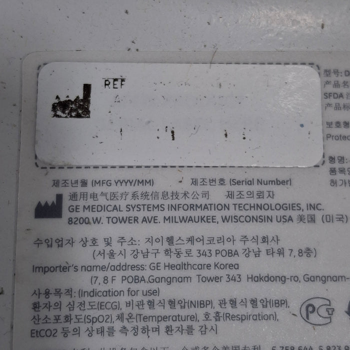 GE Healthcare Dash 4000 - Masimo SpO2 Patient Monitor