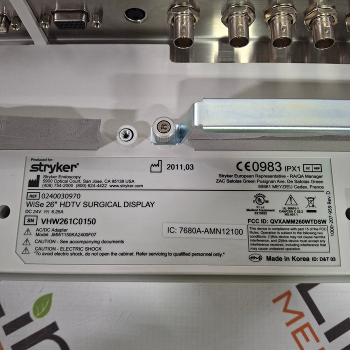 Stryker WiSe 26" HDTV Surgical Display 240-030-970 Monitor