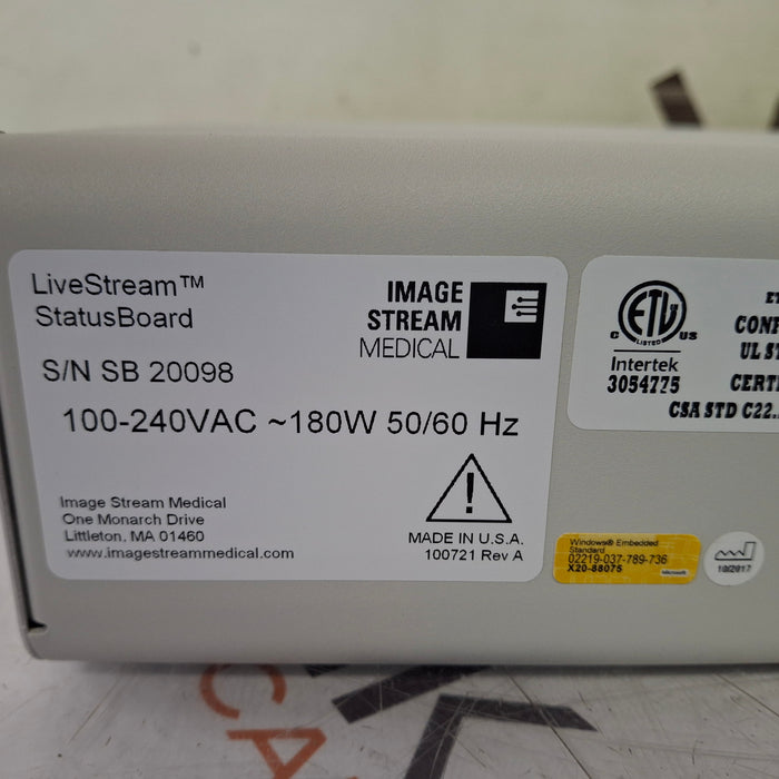 Image Stream Medical LiveStream StatusBoard