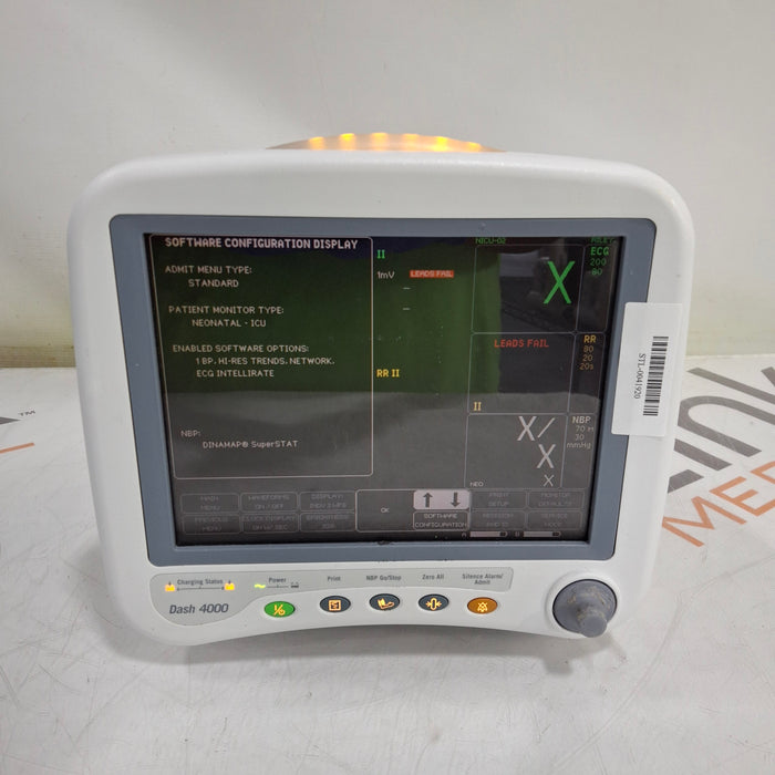 GE Healthcare Dash 4000 - GE/Nellcor SpO2 Patient Monitor