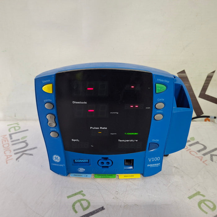 GE Healthcare Dinamap V100 - NIBP, SpO2, Temp Vital Signs Monitor