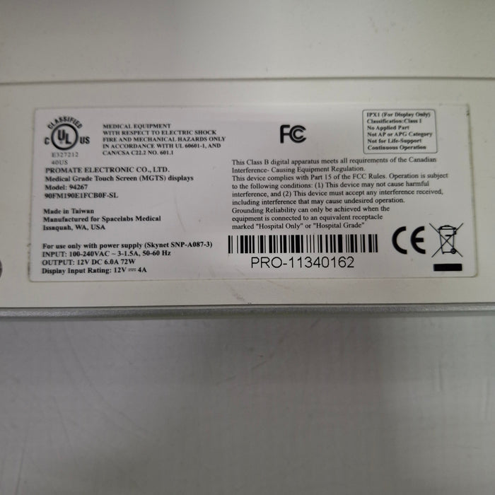 Spacelabs Healthcare 94267 Flat Panel Patient Monitor