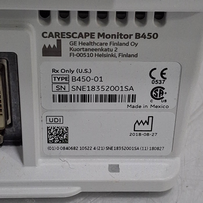 GE Healthcare Carescape B450 Neonatal Care Patient Monitor