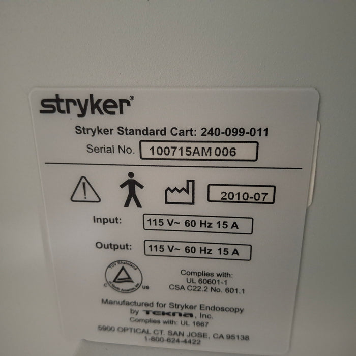 Stryker 240-099-011 Standard Cart