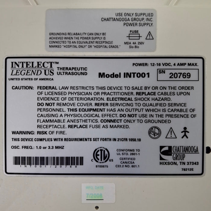 Chattanooga Group Intelect Legend US Therapeutic Ultrasound