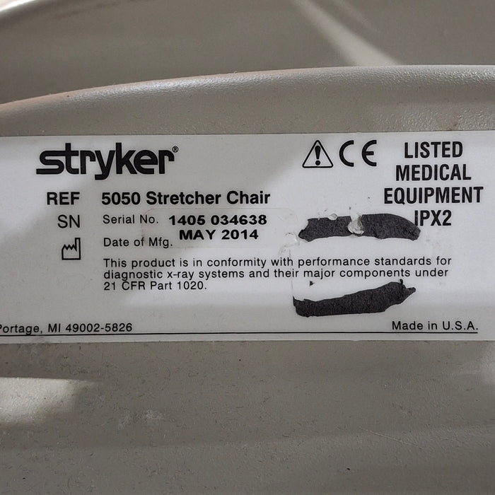 Stryker 5050 Stretcher Chair Gurney Patient Transport