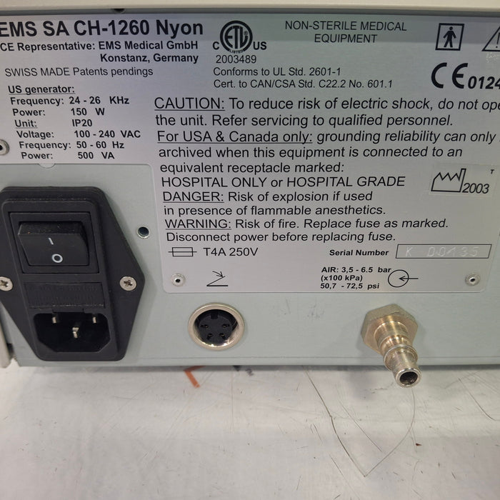 Boston Scientific Swiss LithoClast Ultra EMS SA CH-1260 Ultrasound Lithotripter