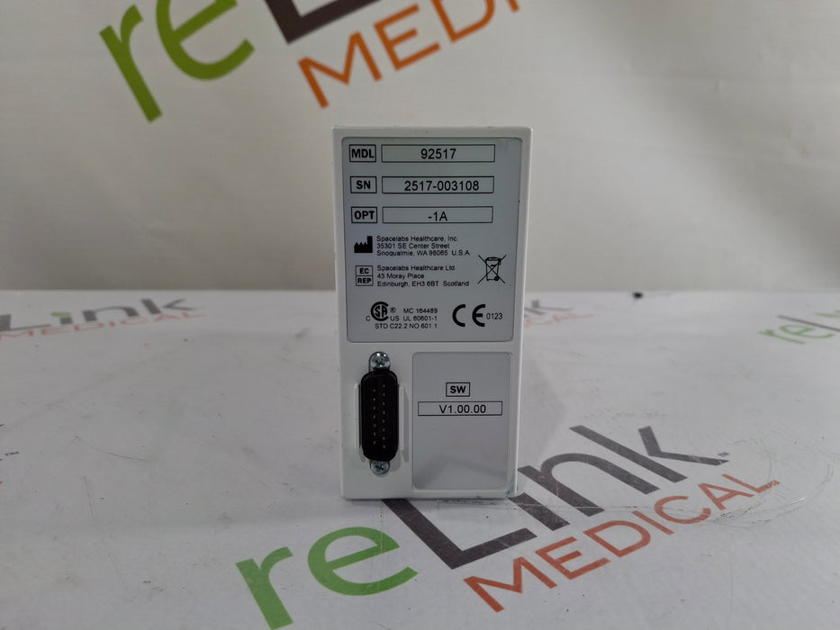 Spacelabs Healthcare 92517 Opt 1A Capnography Module