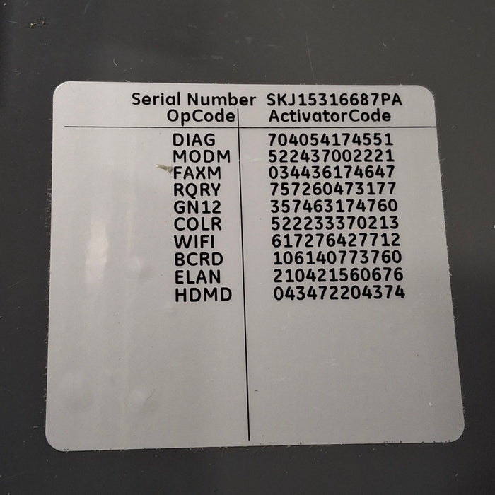 GE Healthcare MAC 5500 HD ECG without CAM Module