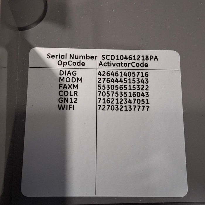 GE Healthcare MAC 5500 ECG without CAM Module