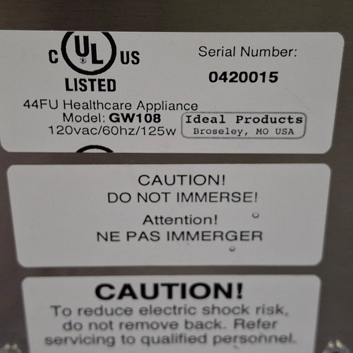 Ideal Products GW108 Gel Warmer