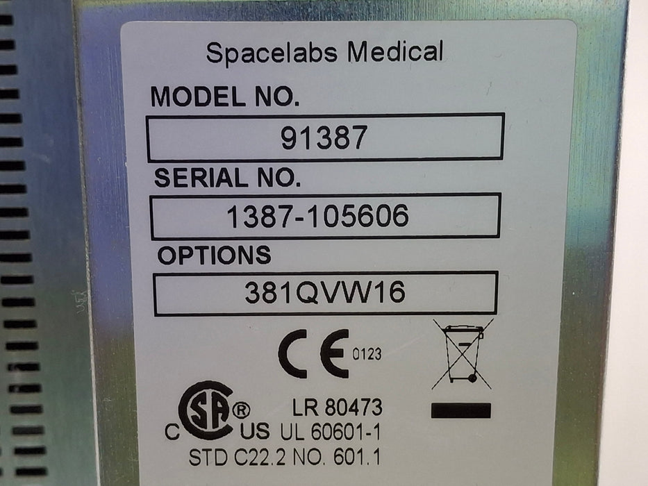 Spacelabs Healthcare Ultraview SL 91387 Patient Monitor