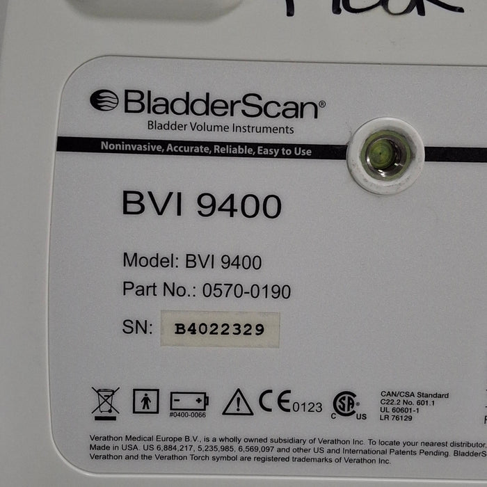 Verathon Medical, Inc BVI 9400 Bladderscan