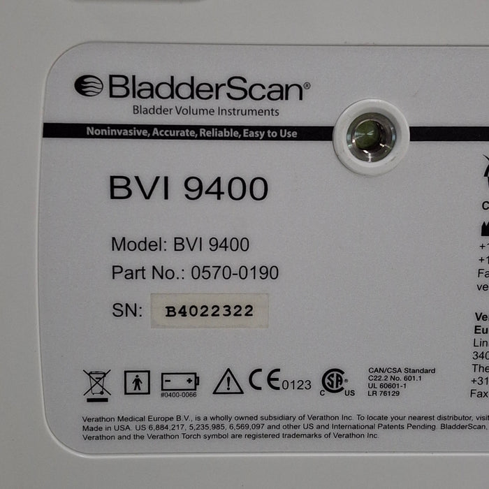 Verathon Medical, Inc BVI 9400 Bladderscan