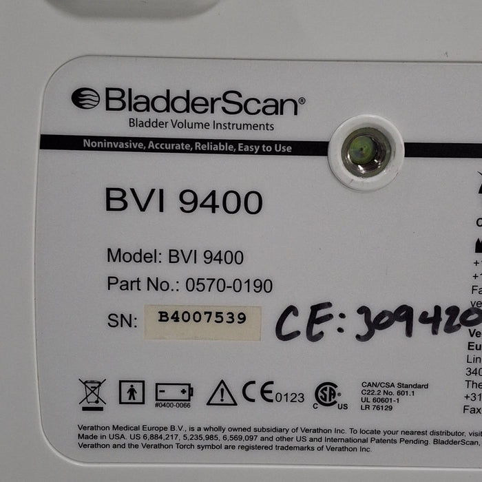 Verathon Medical, Inc BVI 9400 Bladderscan