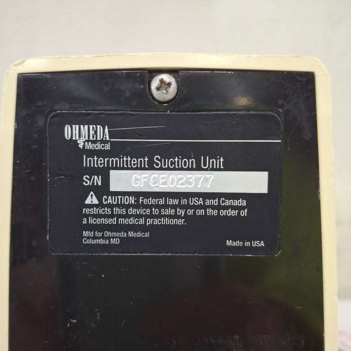 Ohmeda Medical 200 Intermittent Suction Unit