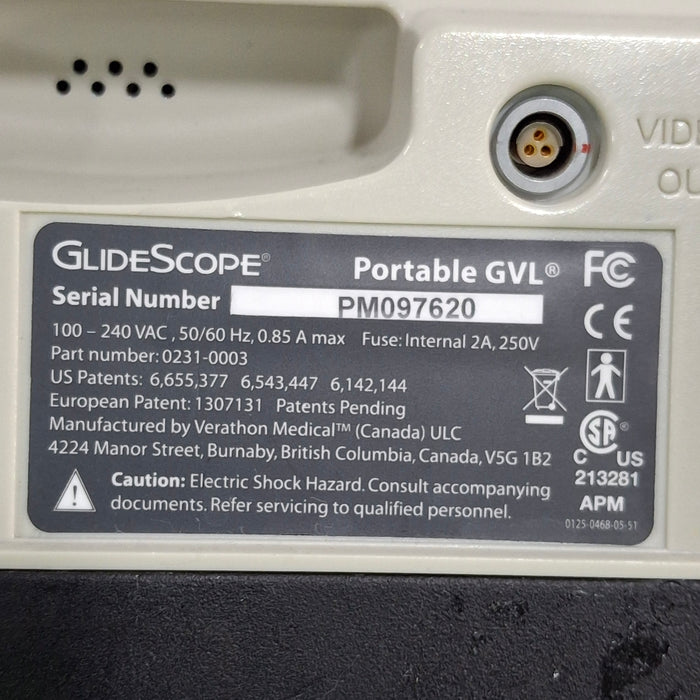 Verathon Medical, Inc Glidescope GVL Video Laryngoscope w/ Reusable Baton