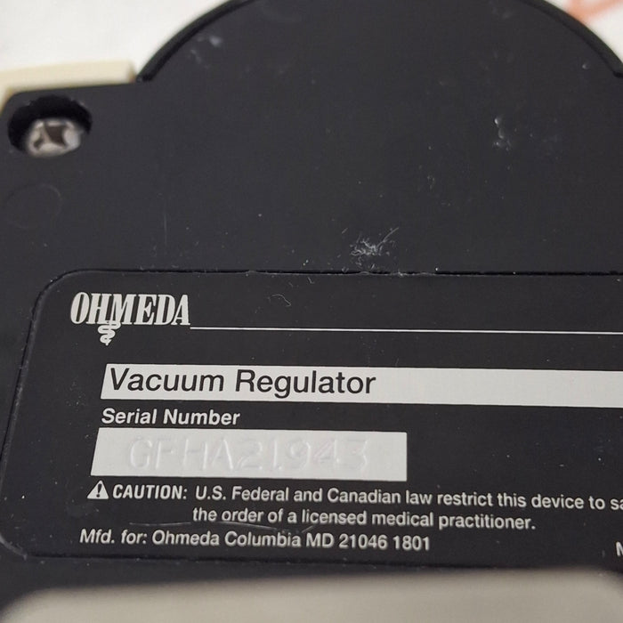Ohmeda Medical Vacuum Regulator