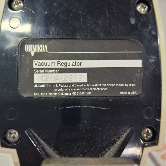 Ohmeda Medical Vacuum Regulator
