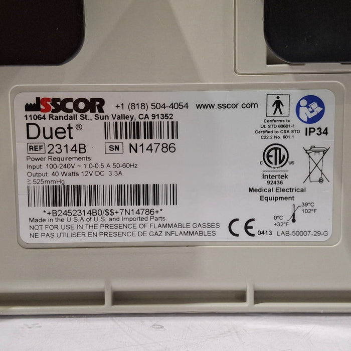SSCOR, Inc. S-Scort Duet Portable Aspirator