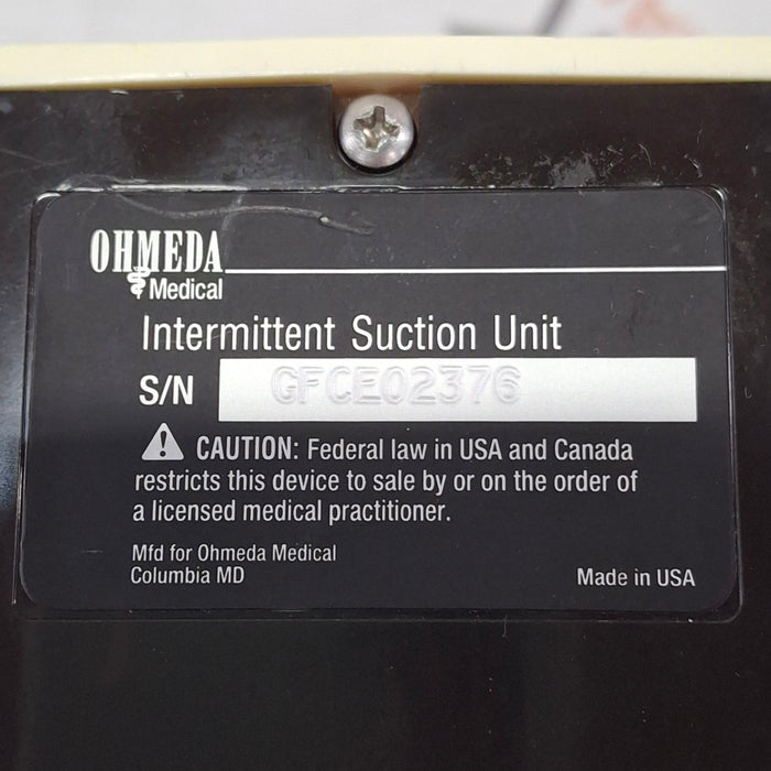 Ohmeda Medical 200 Intermittent Suction Unit