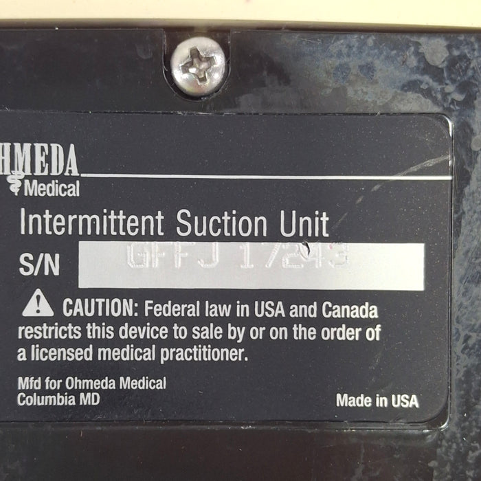 Ohmeda Medical 200 Intermittent Suction Unit