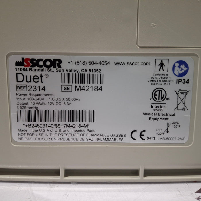 SSCOR, Inc. S-Scort Duet Portable Aspirator