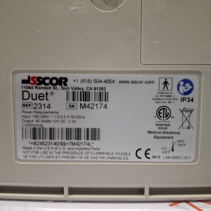 SSCOR, Inc. S-Scort Duet Portable Aspirator