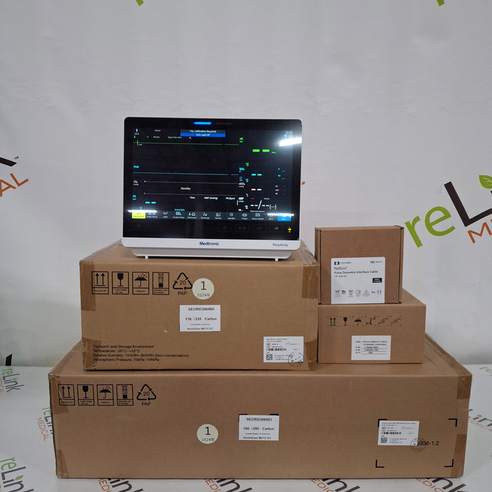 Medtronic RespArray Patient Monitor w/ Quick Start Kit and Roll Stand