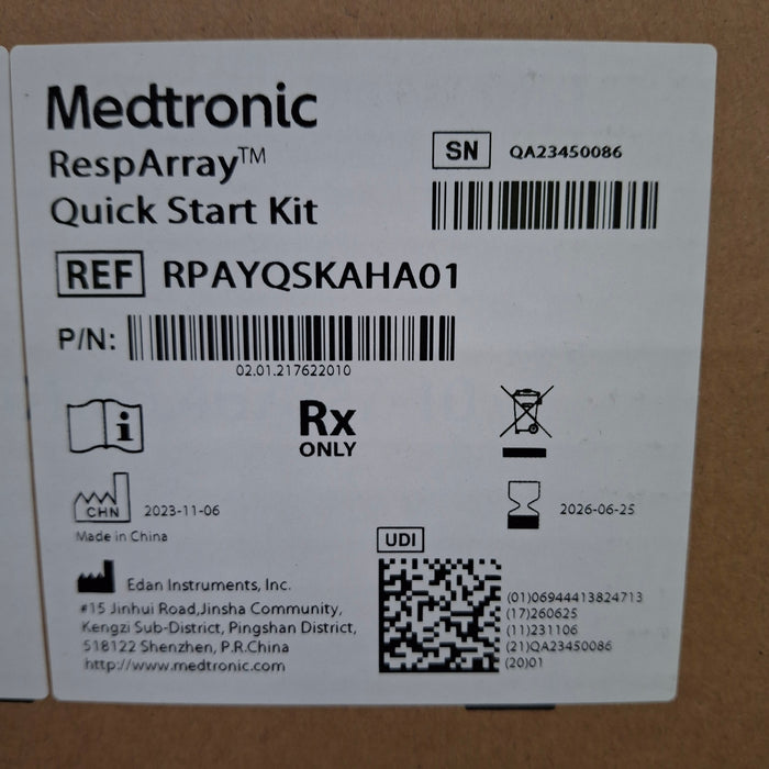 Medtronic RespArray Patient Monitor w/ Quick Start Kit and Roll Stand