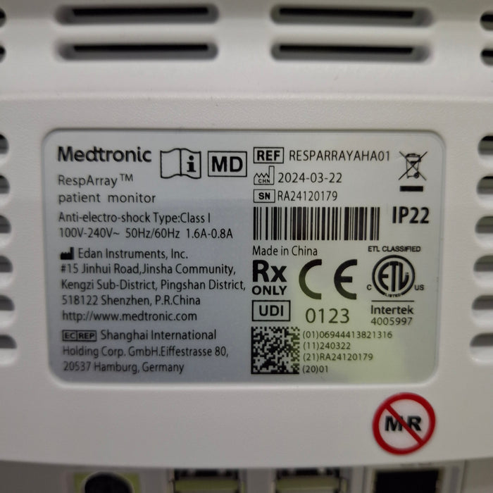 Medtronic RespArray Patient Monitor w/ Quick Start Kit and Roll Stand