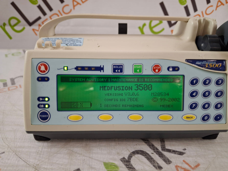 Smiths Medical Medfusion 3500 Version 3 Syringe Infusion Pump