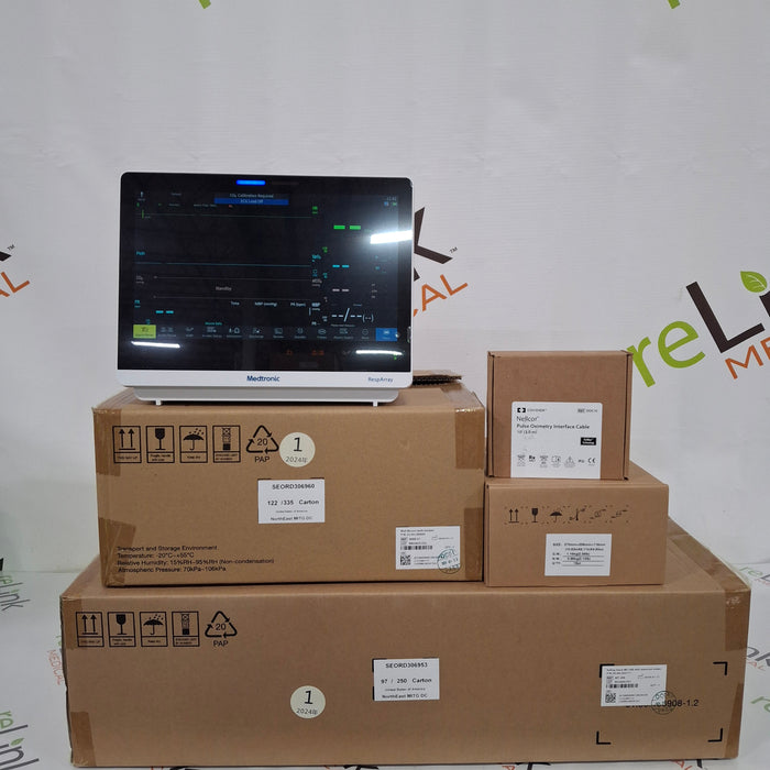 Medtronic RespArray Patient Monitor w/ Quick Start Kit and Roll Stand