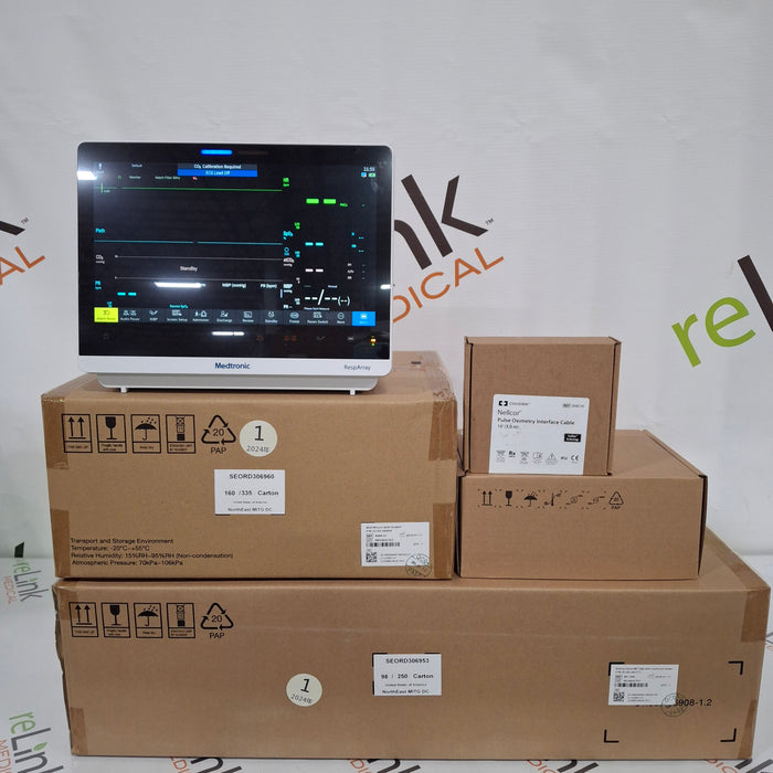 Medtronic RespArray Patient Monitor w/ Quick Start Kit and Roll Stand